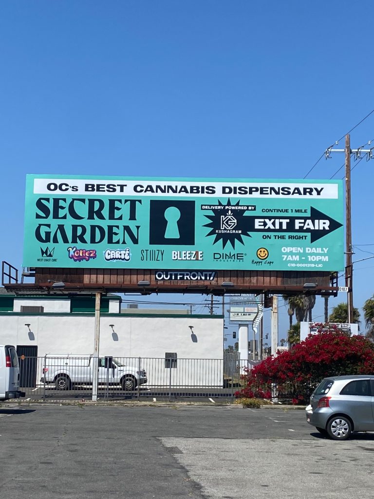 Secret Garden's new billboard off the 55 freeway